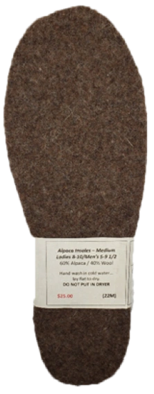 Cozy Alpaca Insoles 22M Medium Warm Feet Winter Ready Felted Perfection!