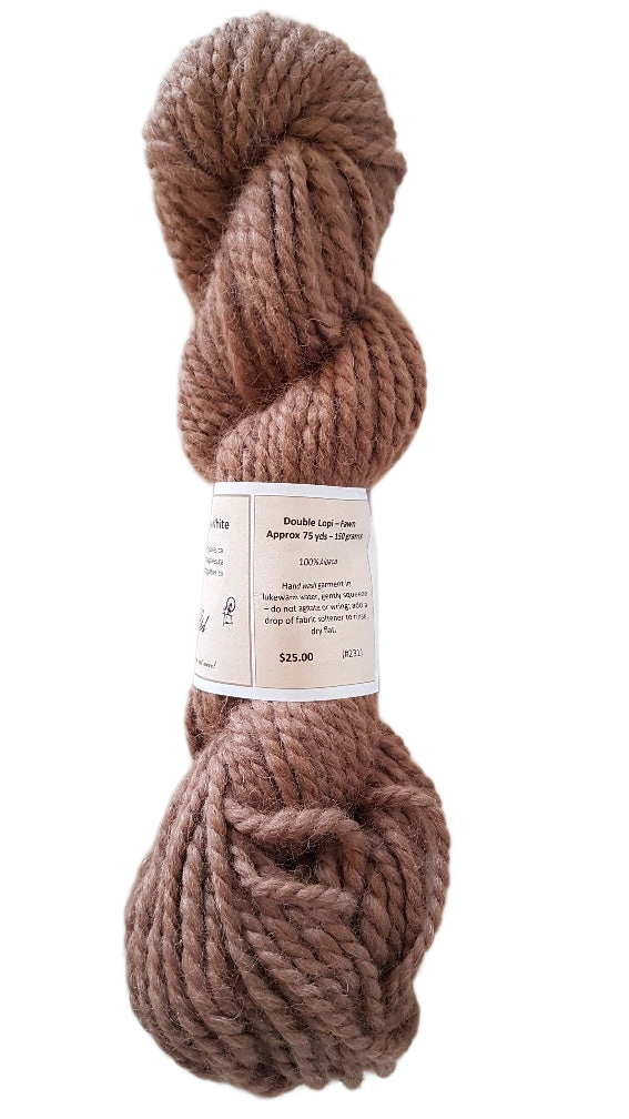 Luxurious Double Lopi Beige Alpaca Yarn – Cozy Comfort, SKU 231.